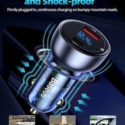 Alternative view of Baseus 65W Car Charger With Digital Display
