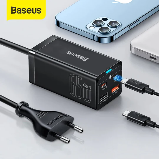 Baseus Gan3 Pro Desktop Fast Charger 65W 2U+ 2C EU Plug