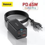 Baseus Gan3 Pro 65W Fast Charger 2U+ 2C EU Plug
