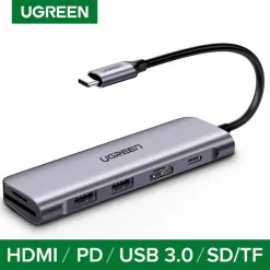 Alternative view of UGREEN Multifunctional 6-IN-1 USB C HUB