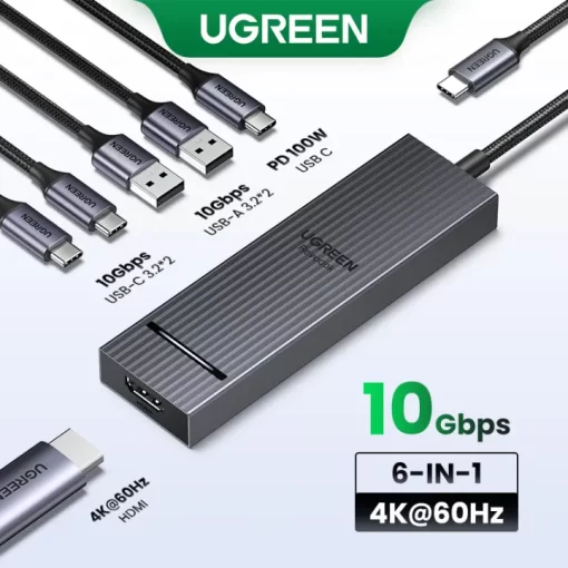 GREEN 6-in-1 USB C HUB with Hdmi-1