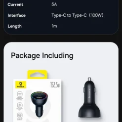 Baseus Multi-port 152.5W Car Charger