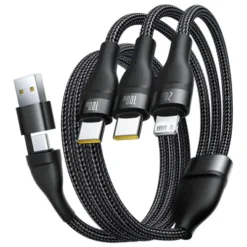 Alternative view of Baseus Flash Series 3 Two-For-Three Fast Charging Cable U+C To C+C+L 100W