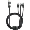 Baseus Flash Series 3 Two-For-Three Fast Charging Cable U+C To C+C+L 100W